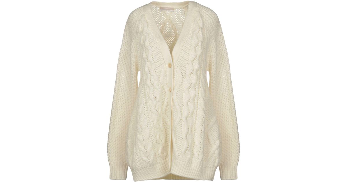 Stefanel Cardigan in Ivory (White) - Lyst