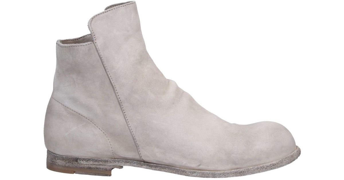 Officine Creative Leather Ankle Boots in Light Grey (Gray) Lyst