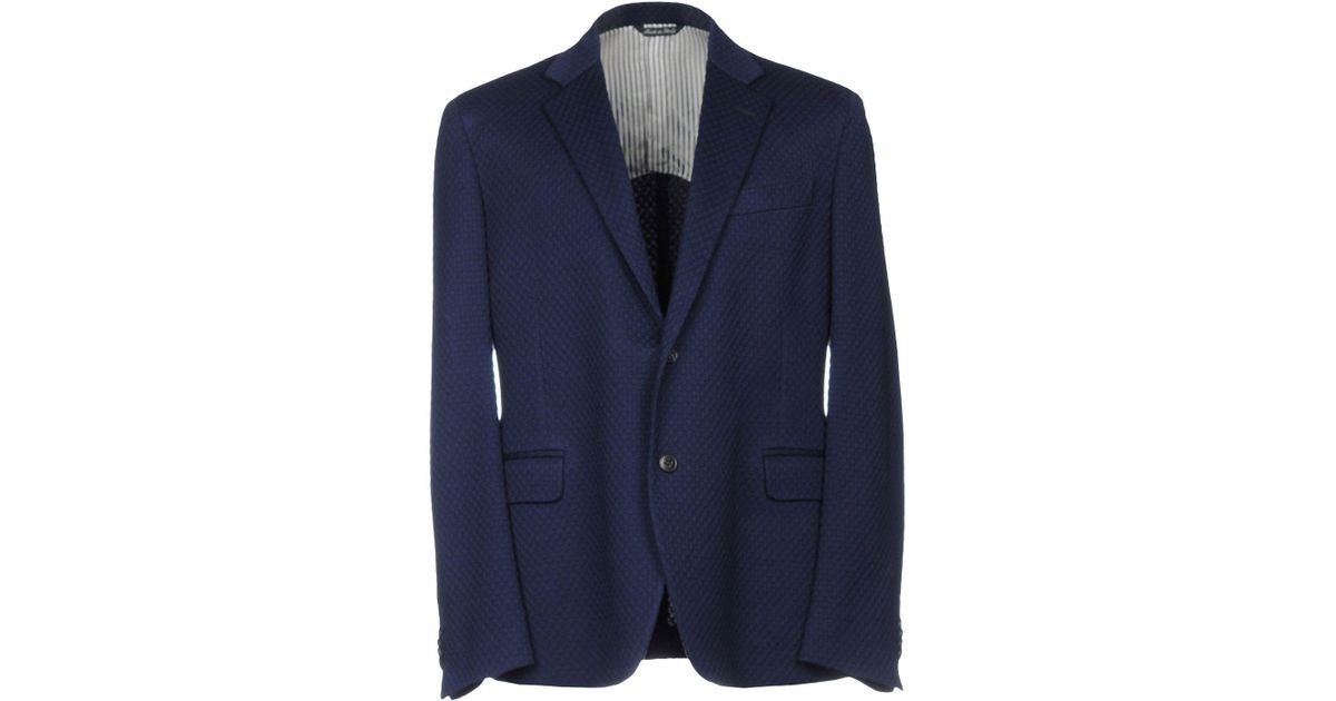 Brian Dales Cotton Blazer in Dark Blue (Blue) for Men - Lyst