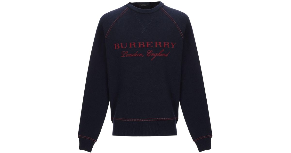 Burberry Wool Sweater in Dark Blue 