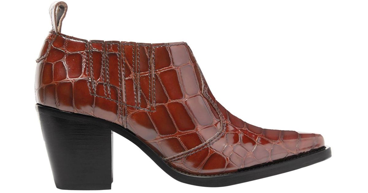 ganni quilted shell and leather platform boots