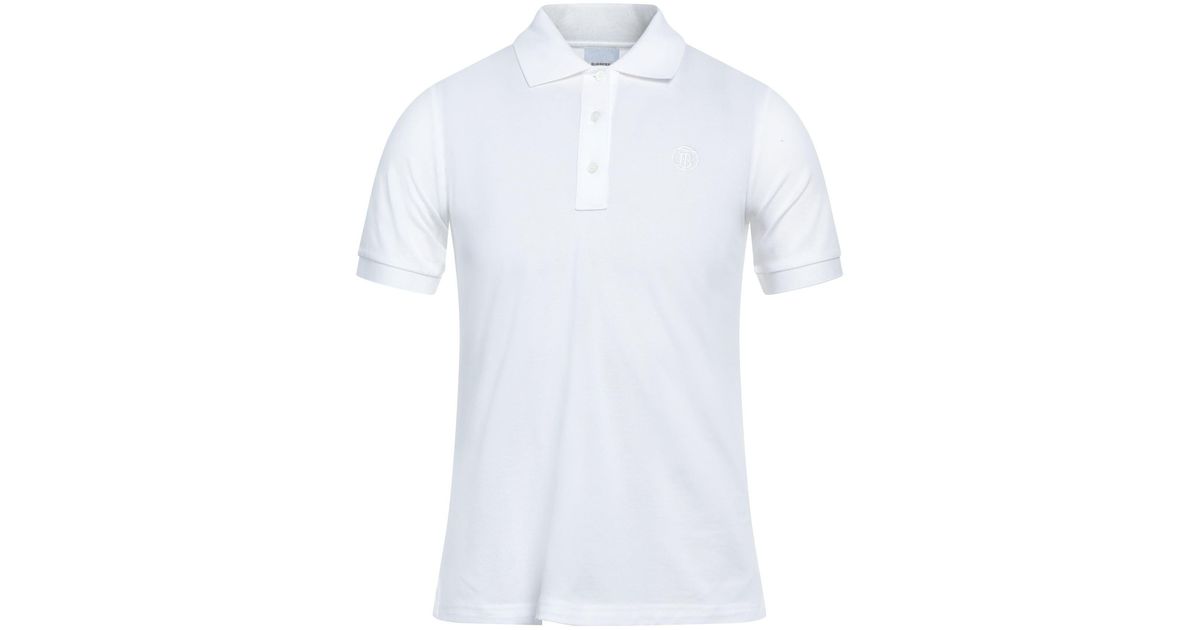 Burberry Polo Shirt in White for Men | Lyst