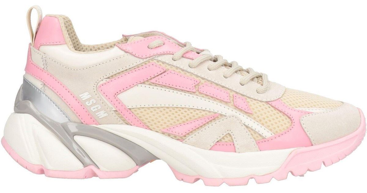 Msgm Vortex MSGM Sneakers Leather, Textile Fibers in Pink | Lyst