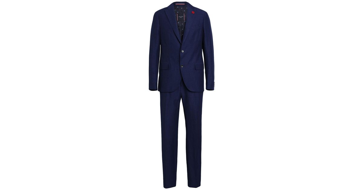 Traje Tommy Hilfiger de Lino de color Azul para hombre | Lyst