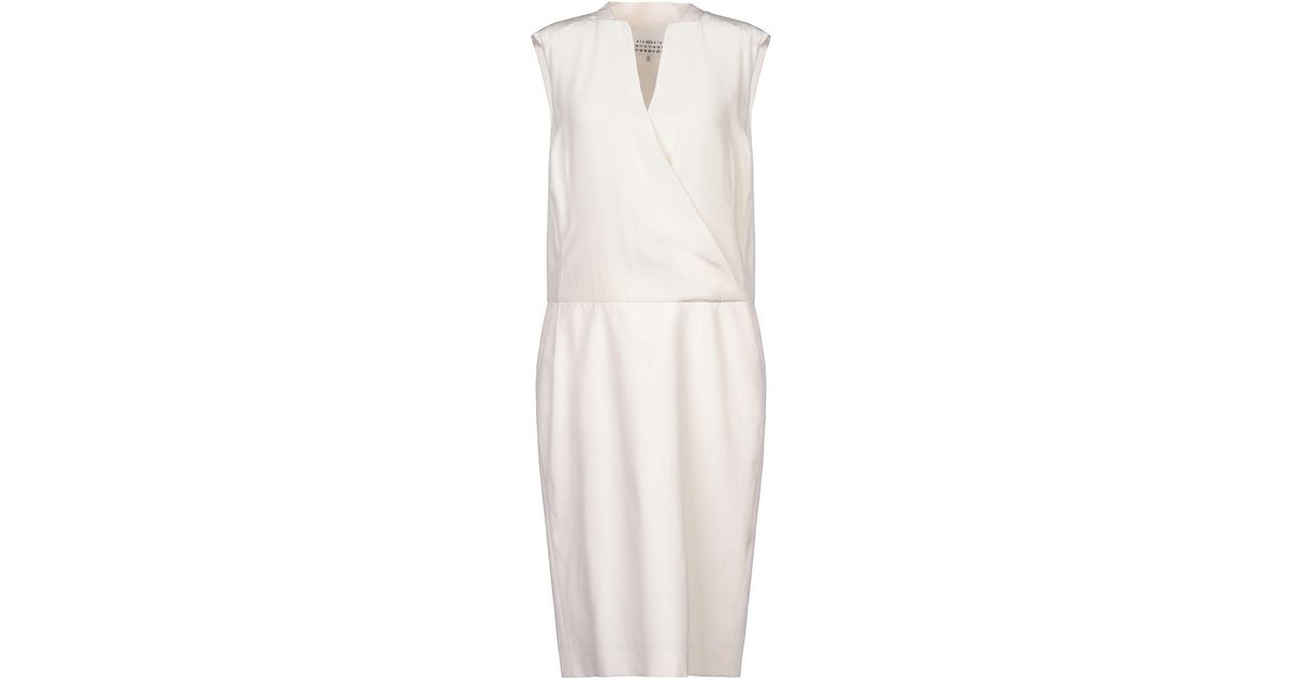Maison Margiela Knee-length Dress in Ivory (White) - Lyst