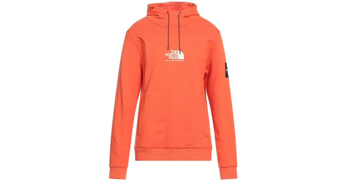 North face orange sweatshirt sale