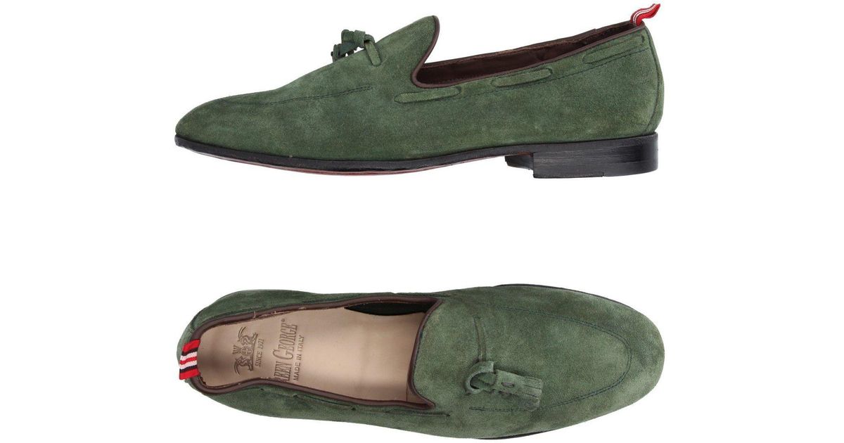 Green Leather Loafer in Emerald Green (Green) for Men Lyst