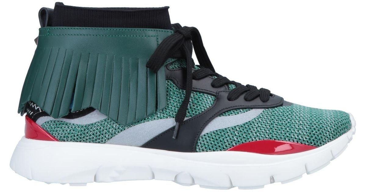 Valentino Leather Hightops & Sneakers in Dark Green (Green) for Men Lyst