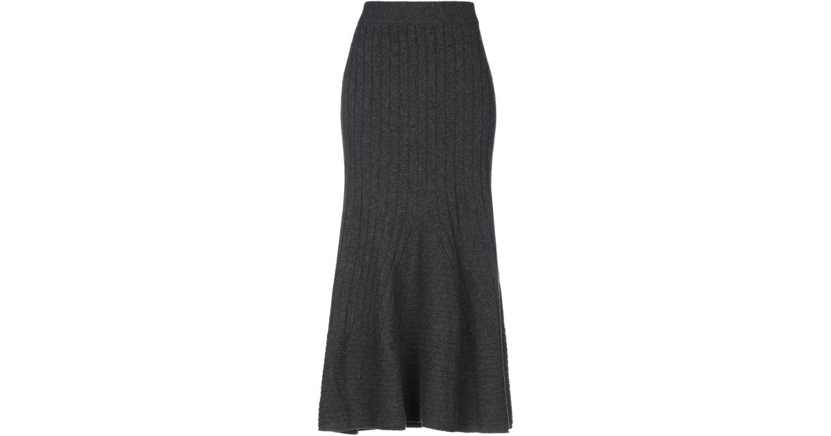 Stella McCartney Wool 3/4 Length Skirt in Lead (Gray) - Lyst