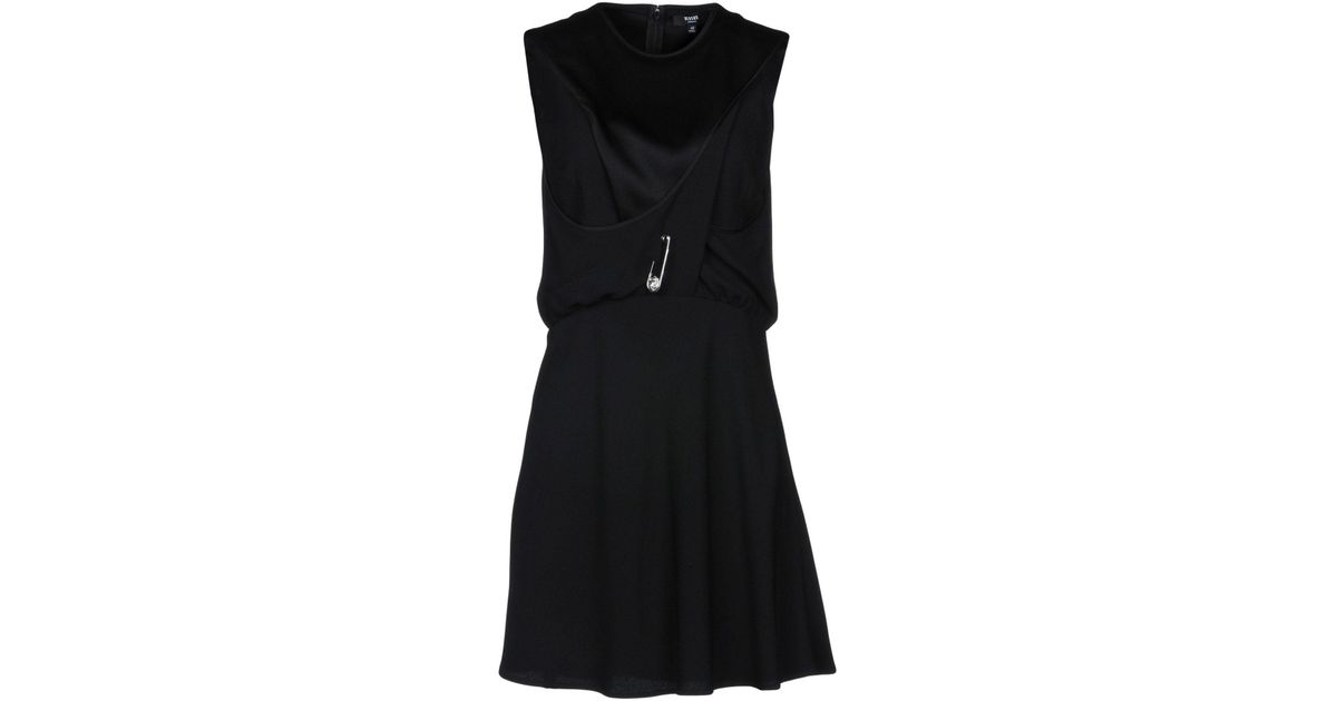 Versus Synthetic Short Dress in Black - Lyst