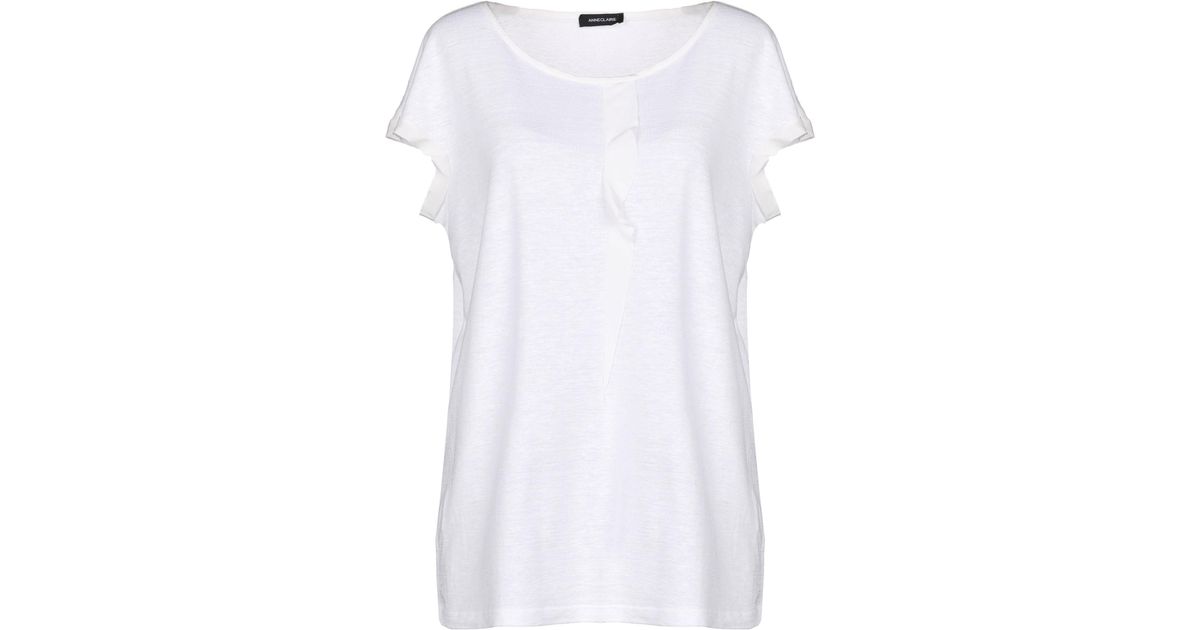 Anneclaire Synthetic T-shirt in White - Lyst