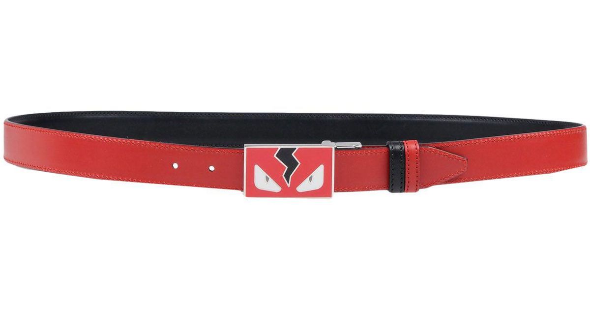 Fendi Leather Belts in Red - Lyst
