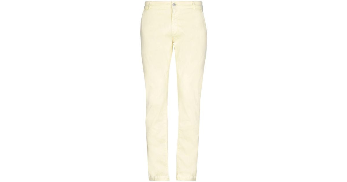 Pt05 Cotton Casual Pants in Yellow for Men - Lyst