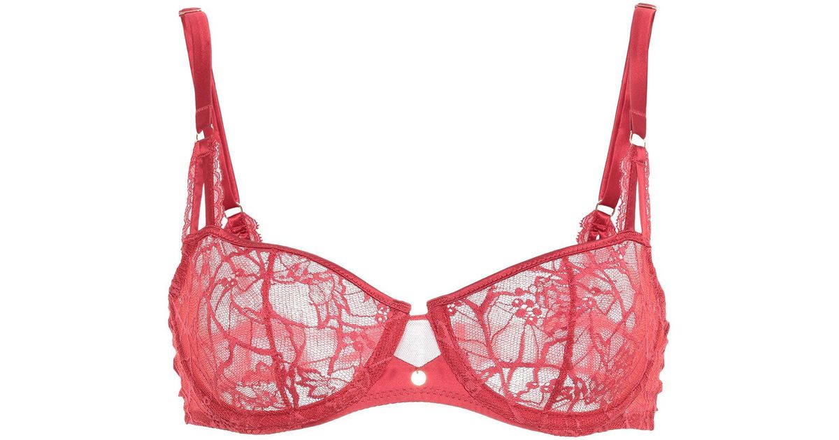 Chantelle Lace Bra in Red Lyst