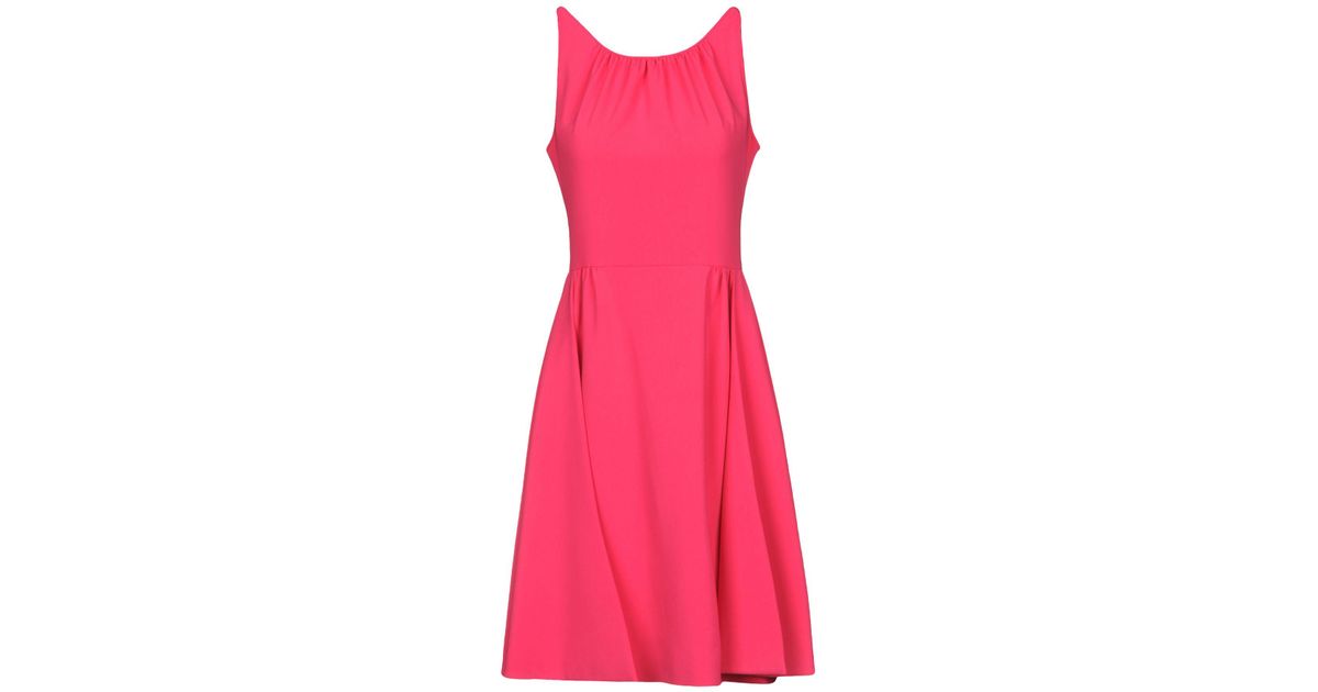 Moschino Synthetic Short Dress in Fuchsia (Pink) - Lyst