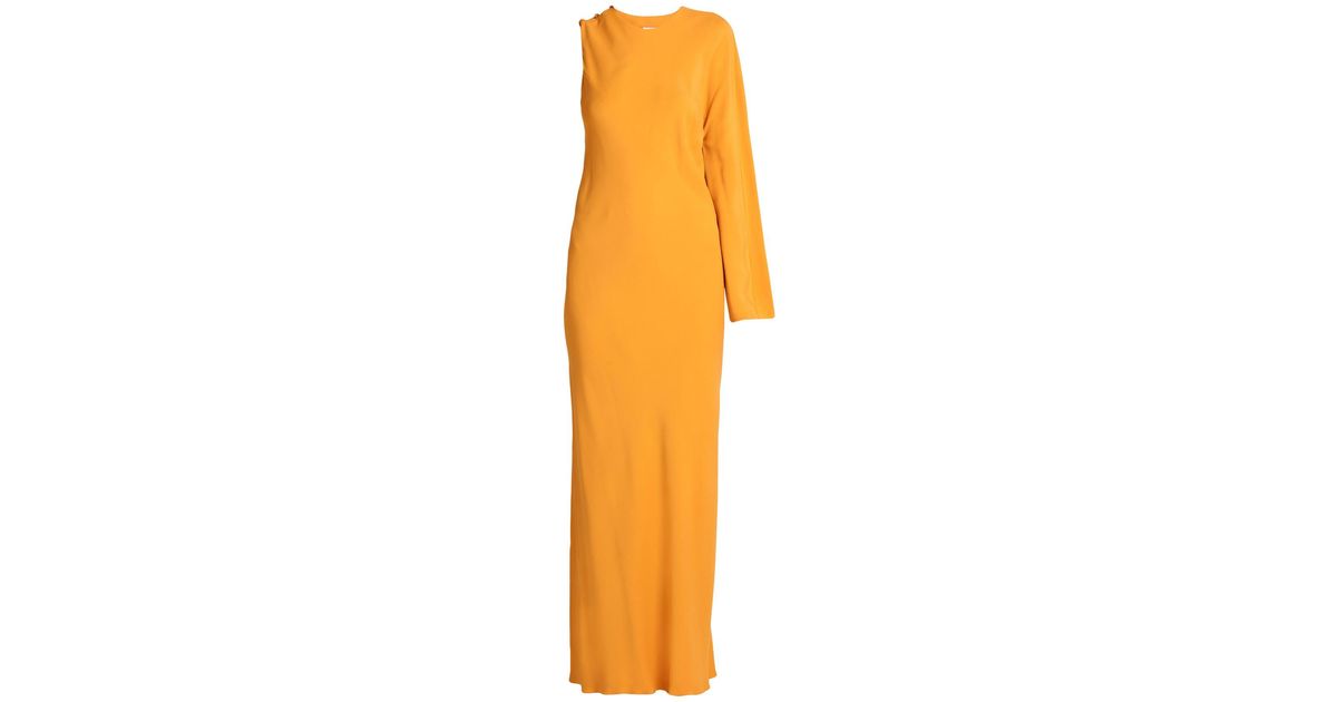 Erika Cavallini Semi Couture Long Dress in Orange | Lyst