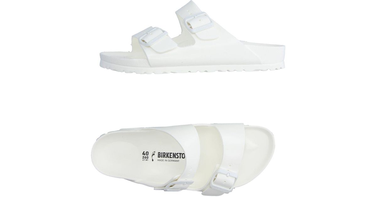 white rubber birkenstocks size 36