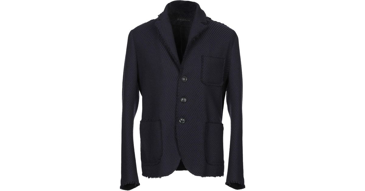 Brian Dales Flannel Blazer in Dark Blue (Blue) for Men - Lyst