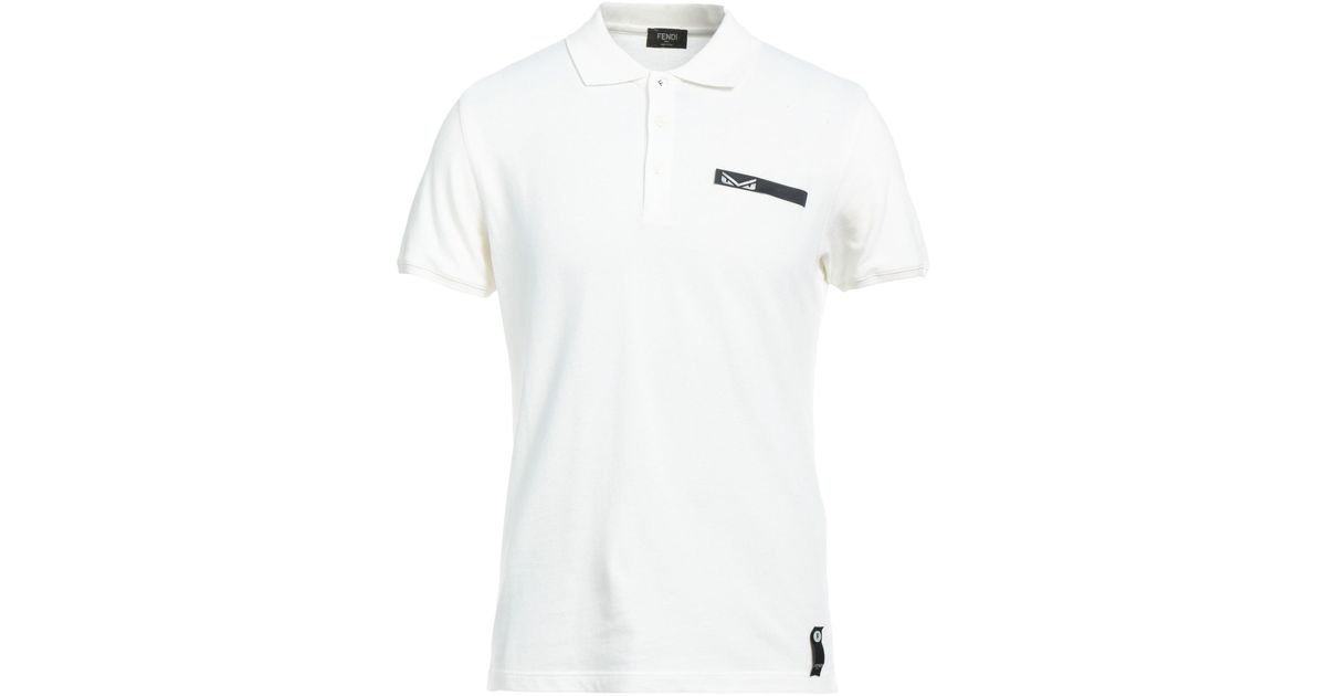 Fendi Polo Shirt in White for Men | Lyst UK