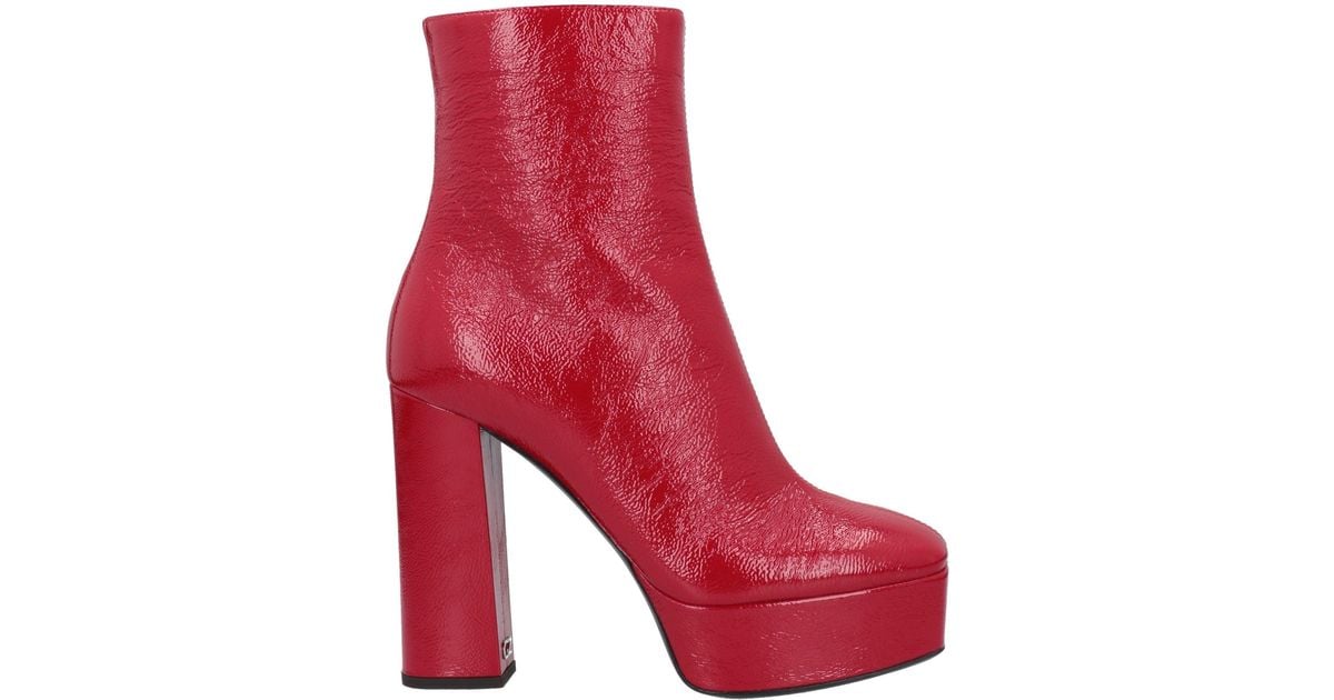 Giuseppe Zanotti Ankle Boots in Red | Lyst