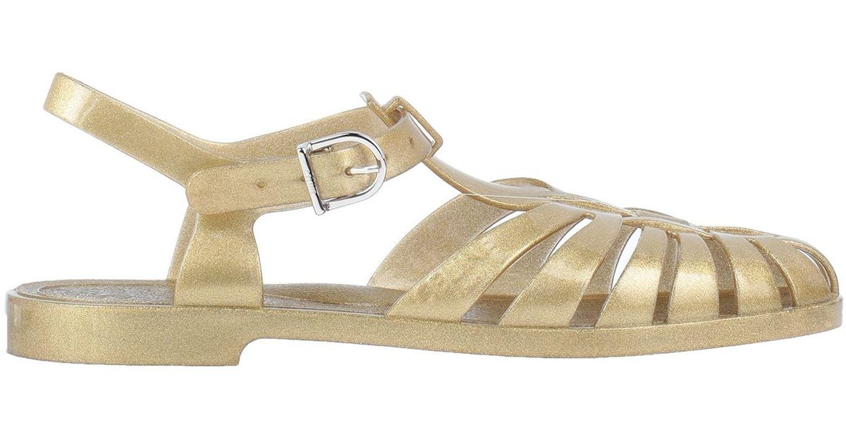 Celine Sandals in Gold (Metallic) - Lyst