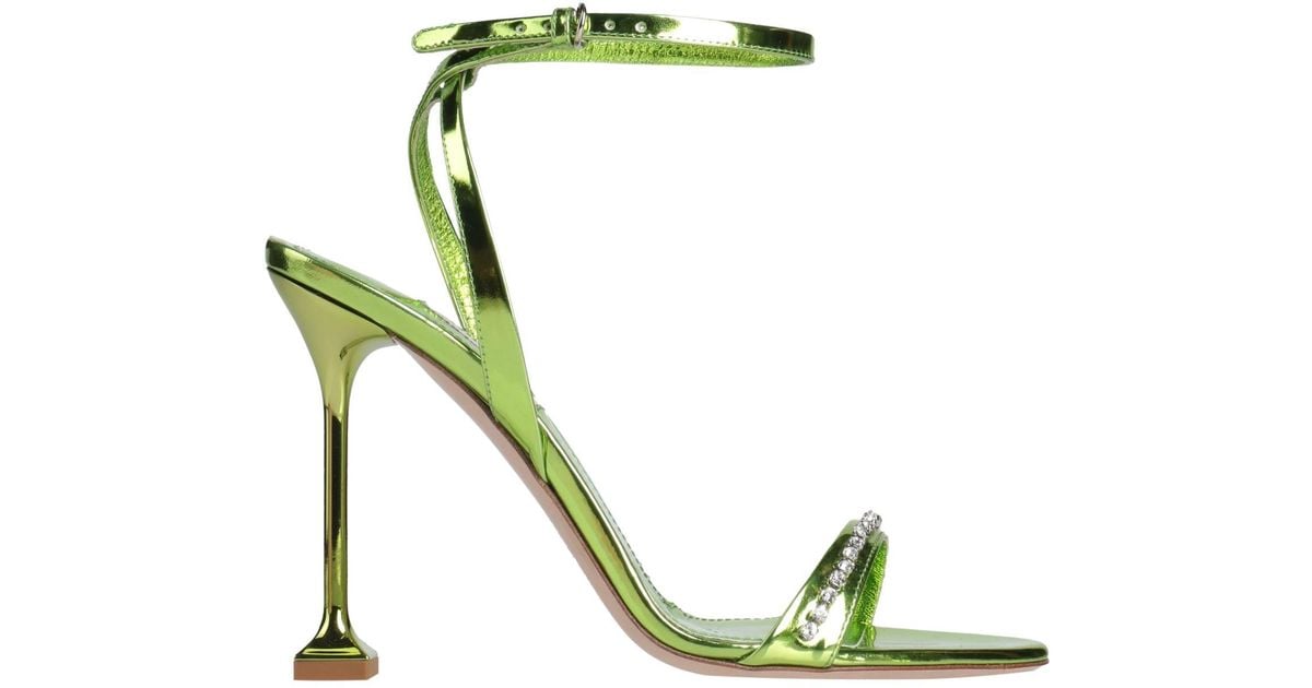 Miu Miu Sandals in Green | Lyst