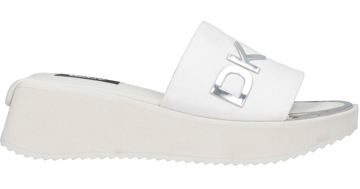 dkny white sandals