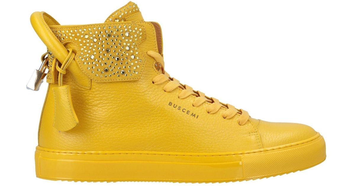 yellow buscemi sneakers