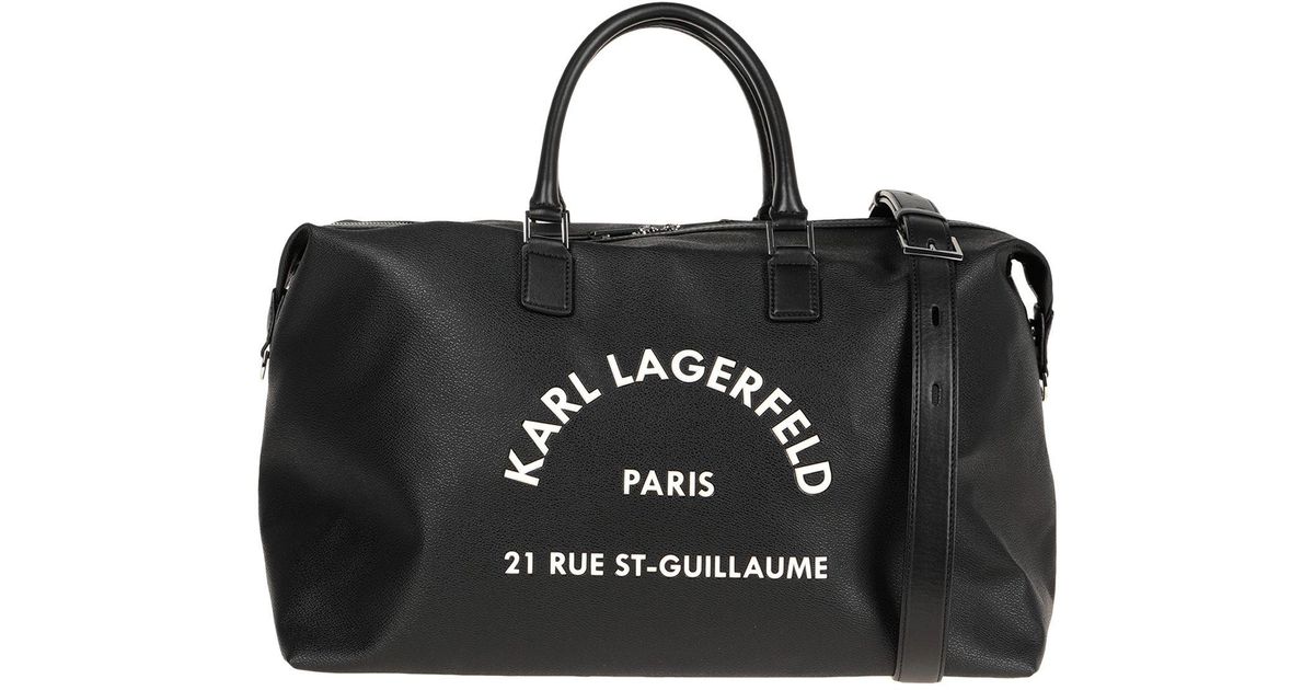 Karl Lagerfeld Canvas Rue St-guillaume Weekender in Black - Save 45% - Lyst