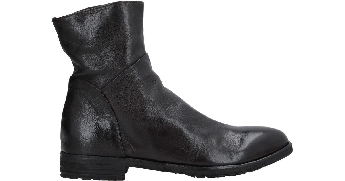 Officine Creative Leather Ankle Boots in Dark Brown (Brown) - Lyst
