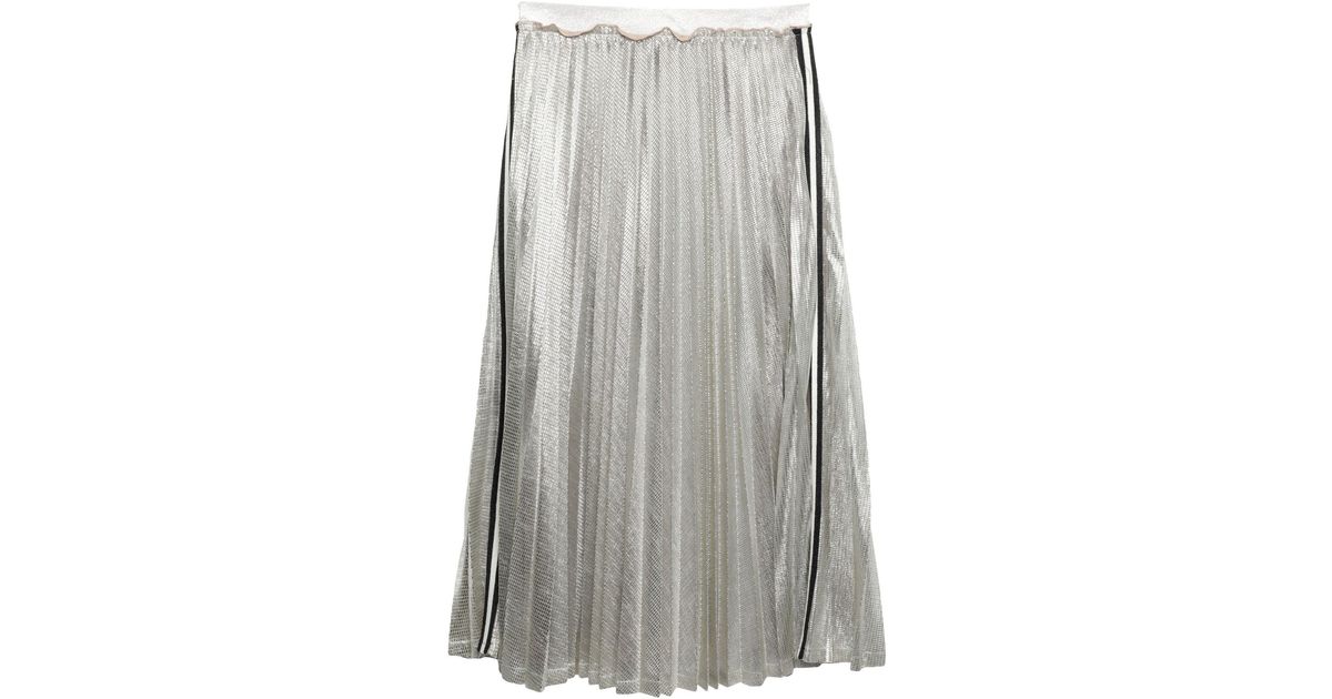 Pianurastudio Synthetic 3/4 Length Skirt in Platinum (Gray) - Lyst