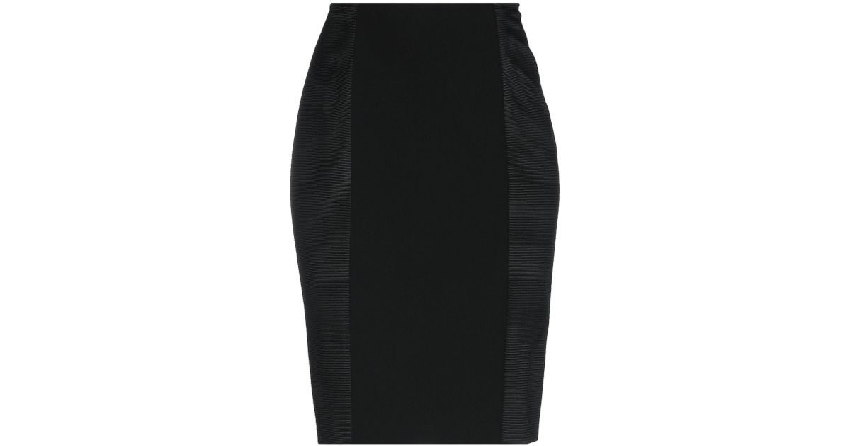 Versace Synthetic Knee Length Skirt in Black - Lyst