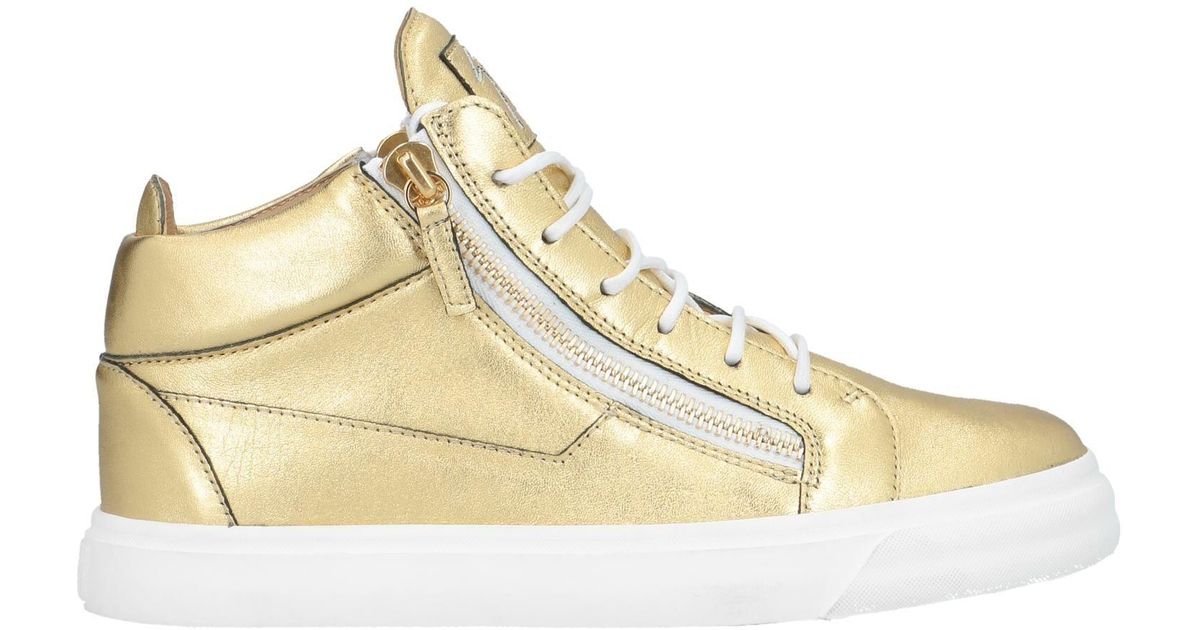 Giuseppe Zanotti Leather High-tops & Sneakers in Gold (Metallic) for ...