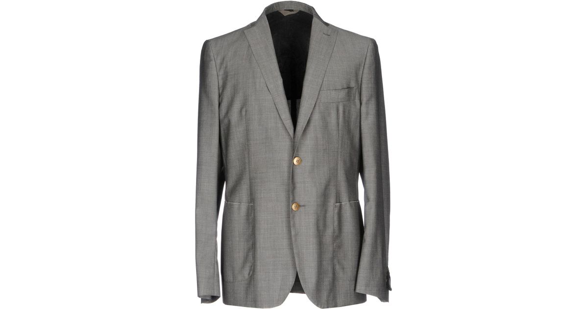 Tonello Wool Blazer in Grey (Gray) for Men - Lyst