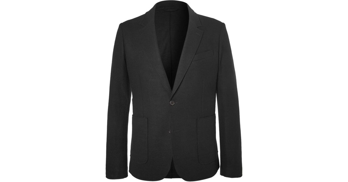 AMI Flannel Blazer in Black for Men - Lyst
