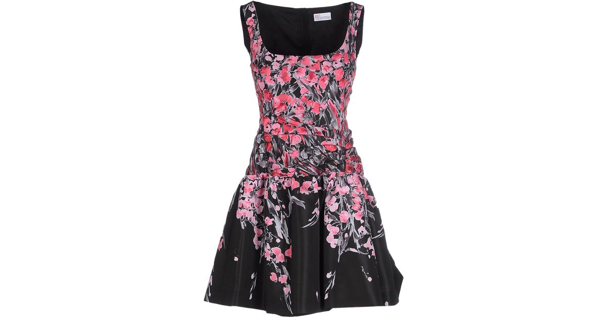 RED Valentino Synthetic Short Dress in Black - Lyst