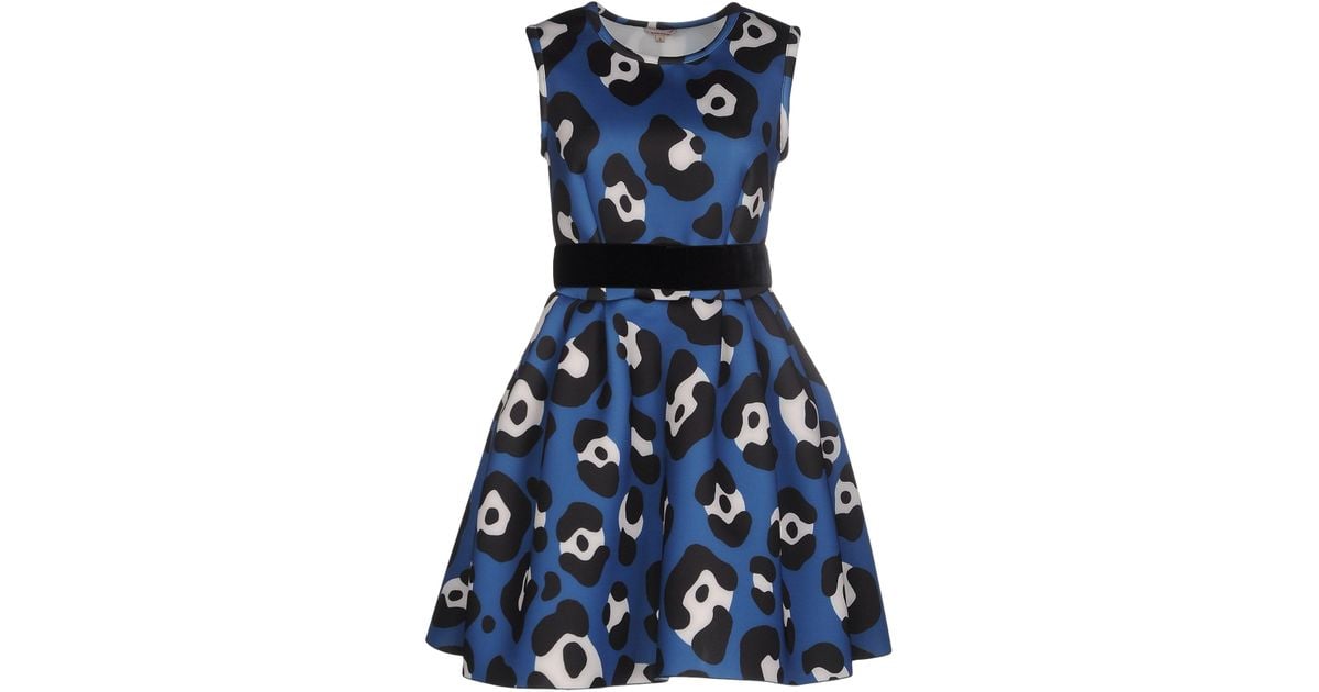 P.a.r.o.s.h. Short Dress in Blue | Lyst