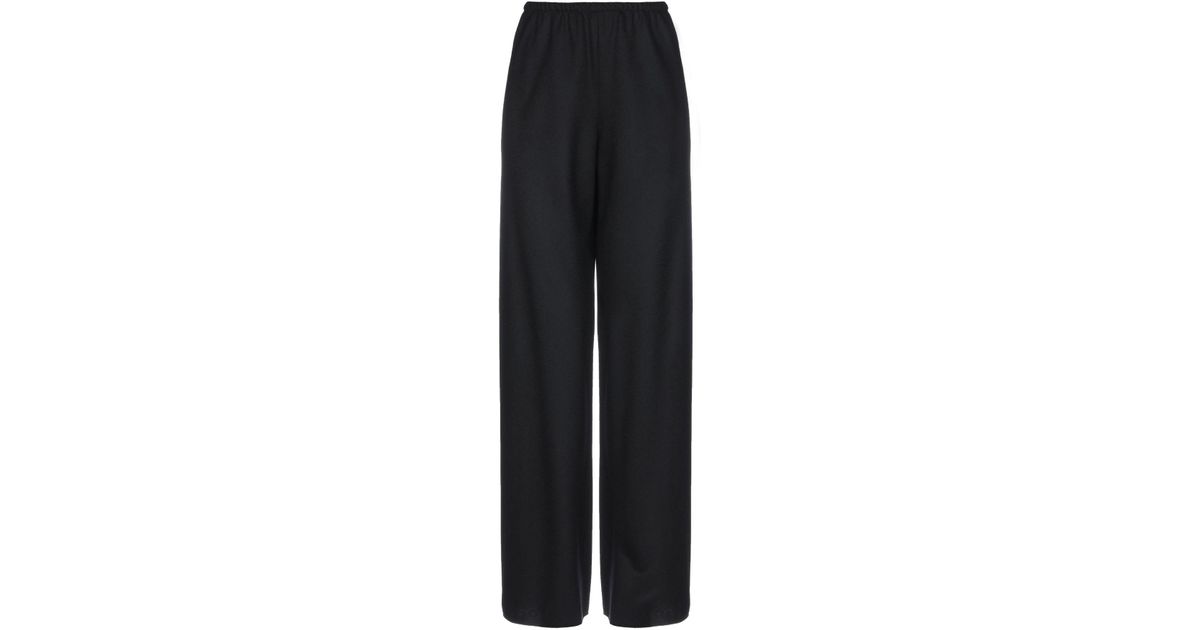 The Row Flannel Casual Pants in Black - Lyst