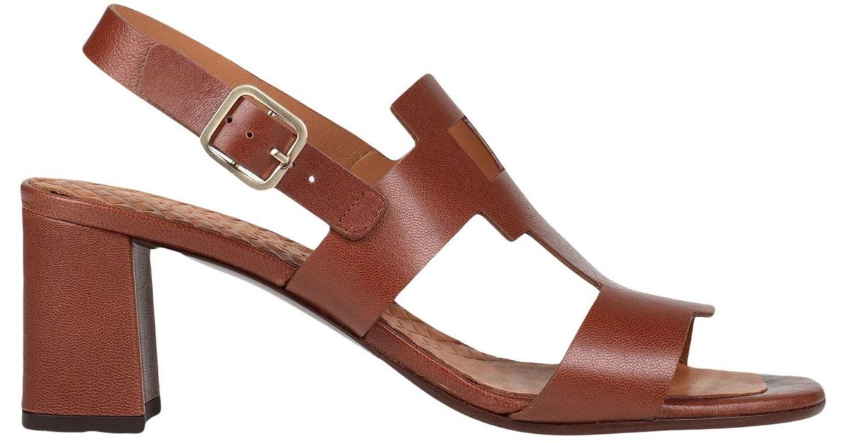 Chie Mihara Leather Sandals in Brown | Lyst