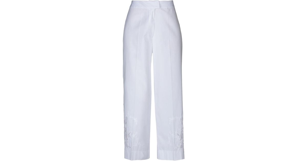 Ermanno Scervino Lace Casual Trouser in White - Lyst