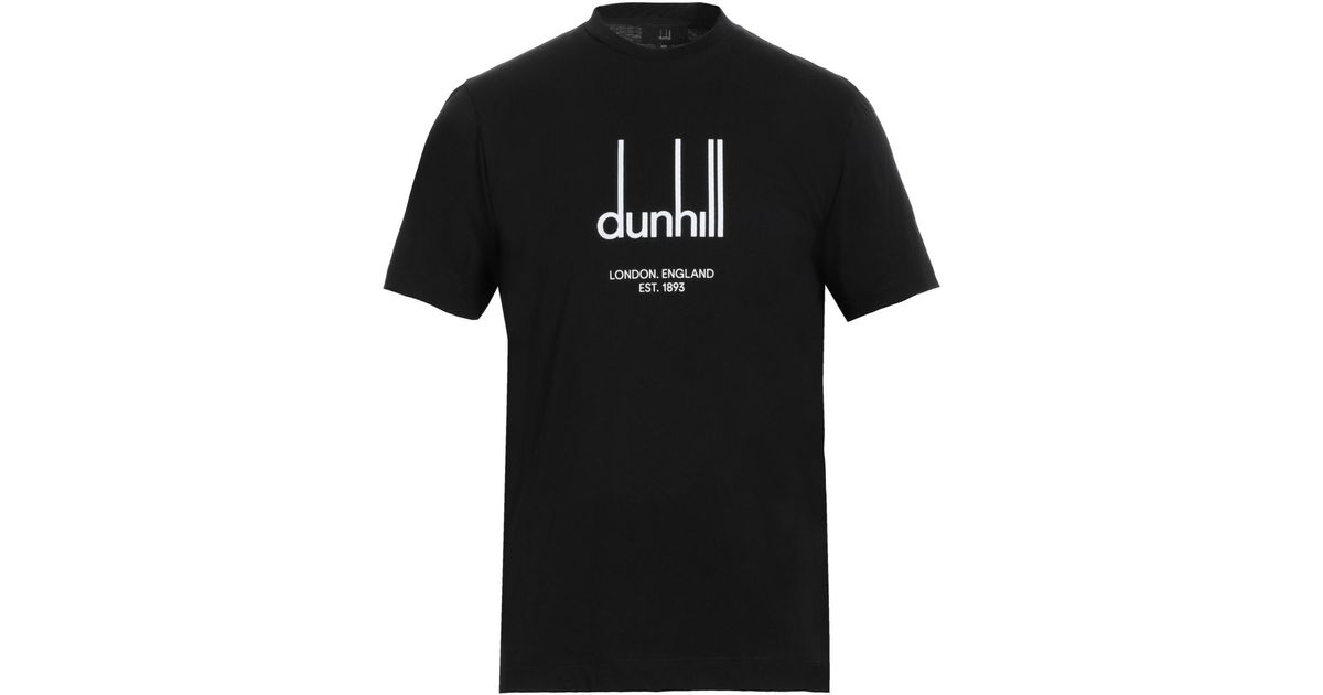 dunhill T-Shirt Cotton in Black for Men | Lyst UK