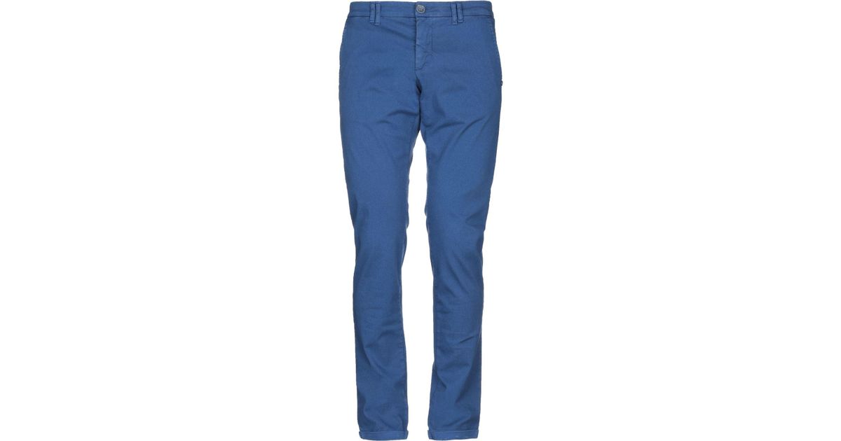 Entre Amis Cotton Casual Pants in Dark Blue (Blue) for Men - Lyst