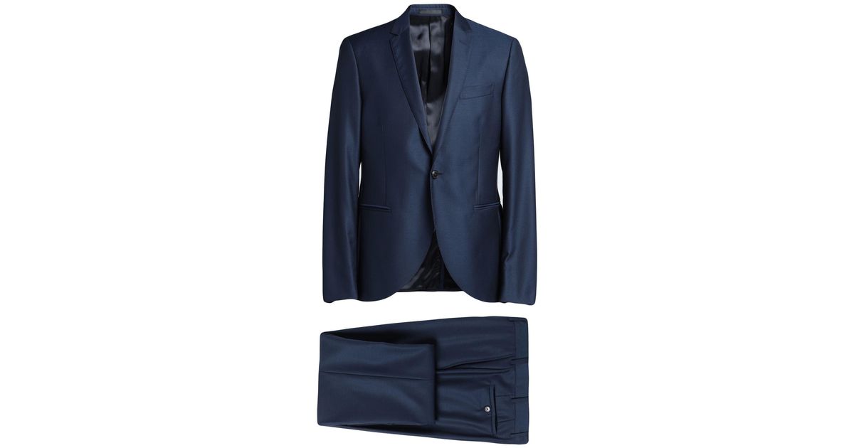 Pal Zileri Cerimonia Wool Suit in Dark Blue (Blue) for Men | Lyst