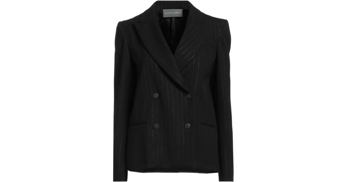 Alberta Ferretti Suit Jacket in Black | Lyst