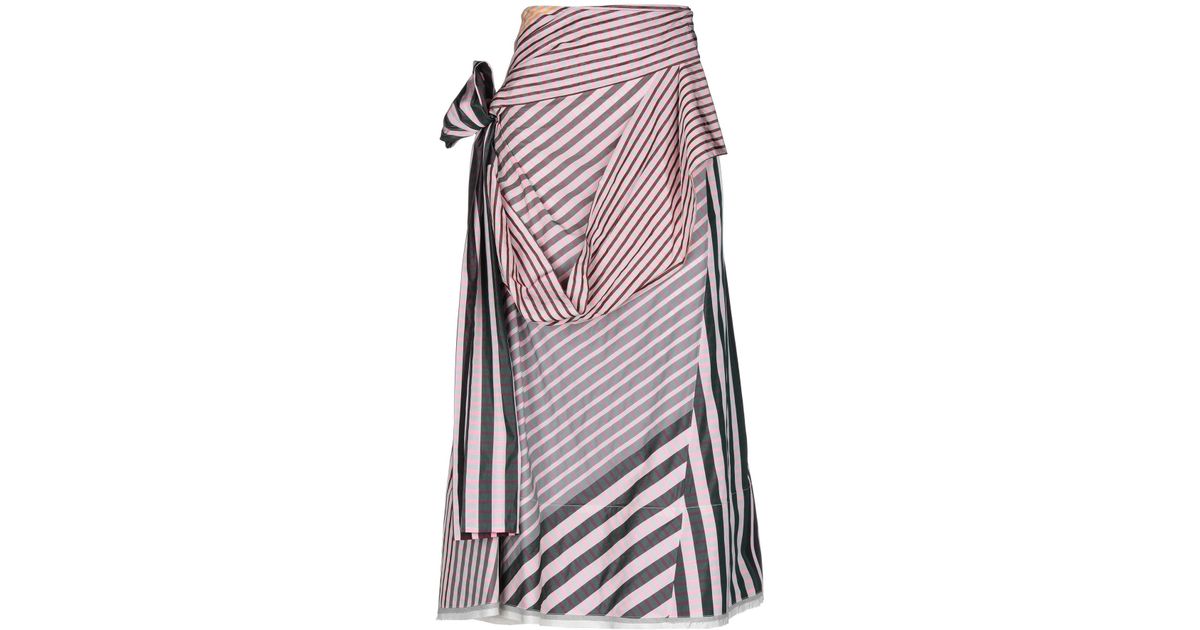 Marni Synthetic 3/4 Length Skirt in Pink - Lyst