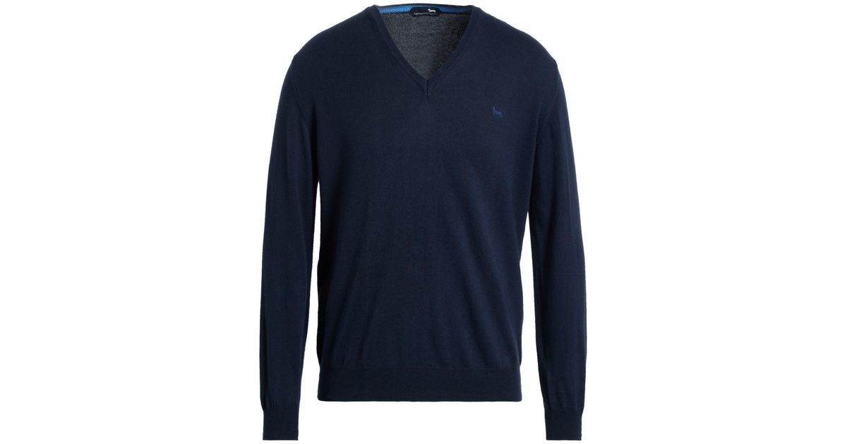 Harmont & Blaine Crew Neck Embroidered Blue Sweater main image 1