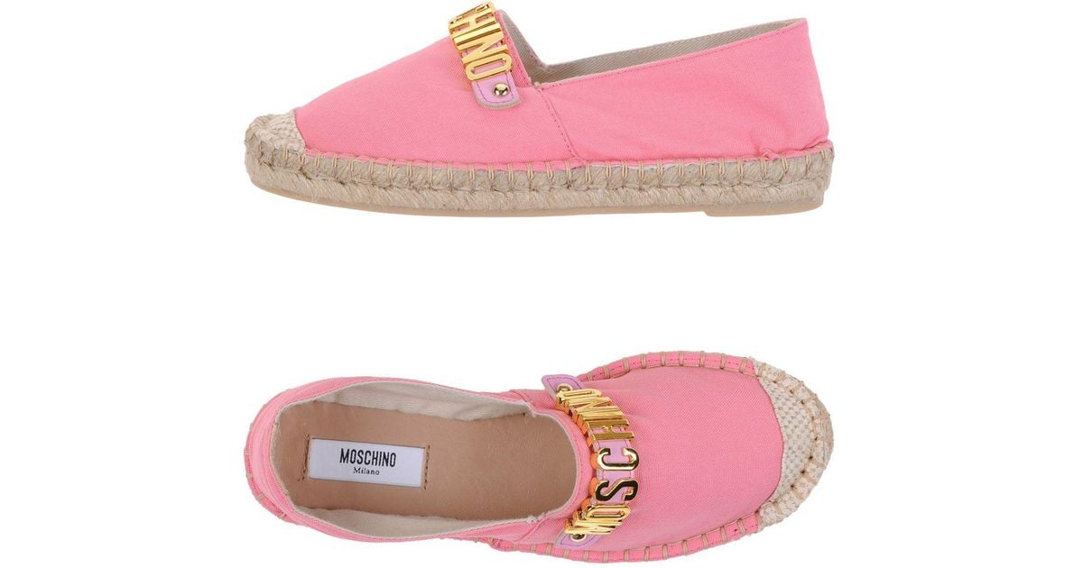 Moschino Canvas Espadrilles in Pink - Lyst