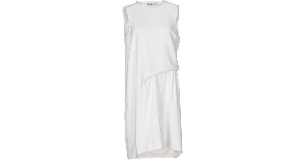 Acne Studios Synthetic Short Dress in White - Lyst