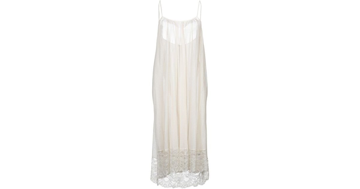 Manila Grace Lace Knee-length Dress in Ivory (White) - Lyst