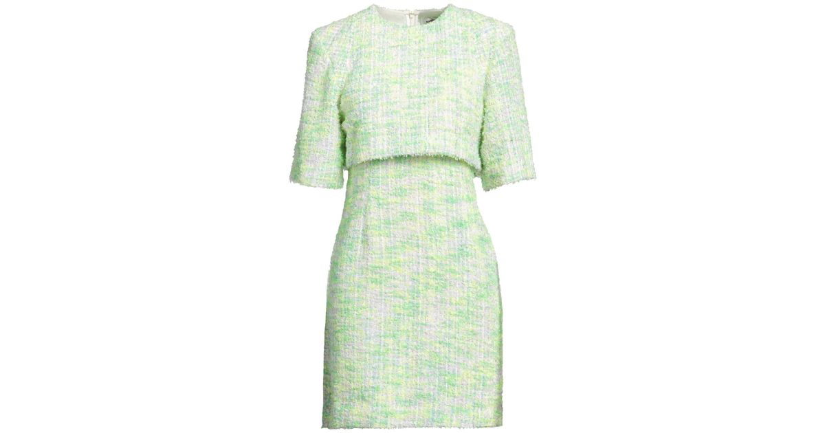 Sandro Tweed Mini Dress in Green